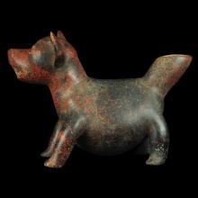 Statue zoomorphe, chien gras